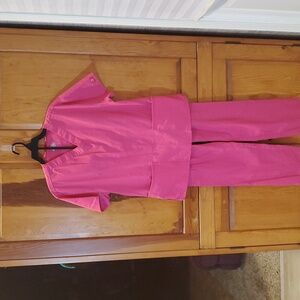 Dickies Medical Scrubs Pants and Top Size Small Hot Pink